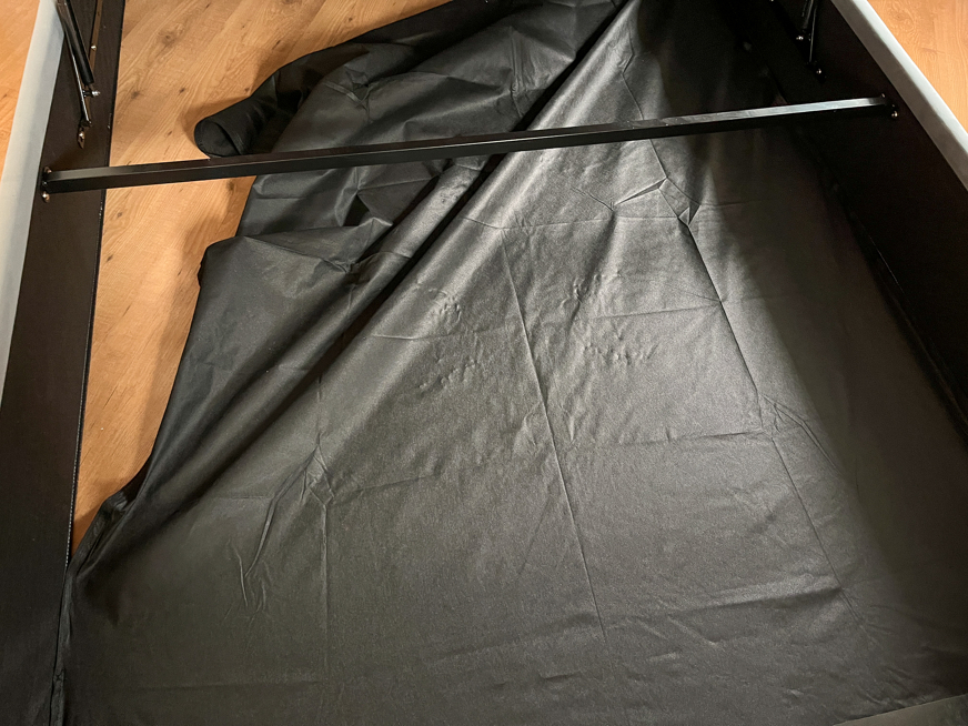 Emma ottoman bed sheet half in